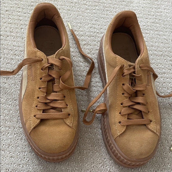 Puma Tan Suede Sneakers - Picture 1 of 9